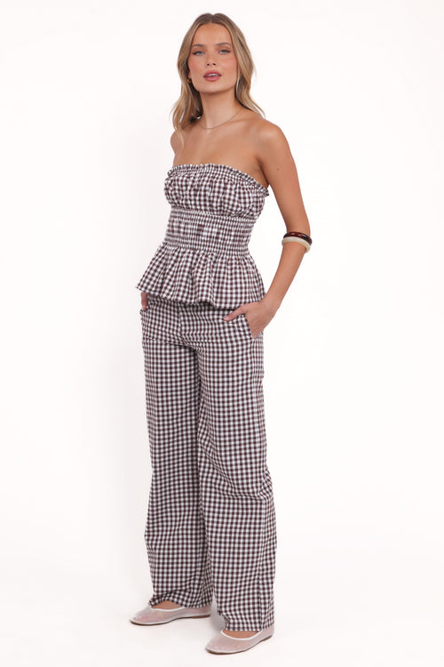 Abbott Pants - Brown Gingham